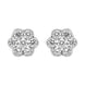 18ct White Gold 0.25ct Diamond Flower Cluster Stud Earrings FEU-2273