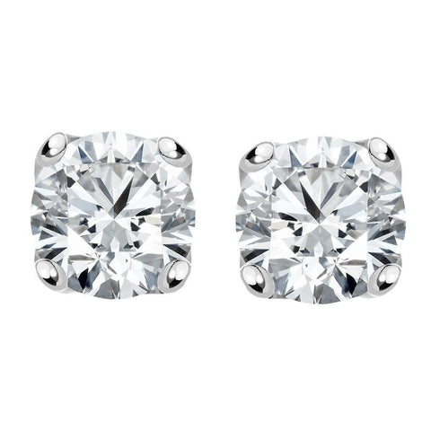 18ct White Gold 0.25ct Diamond Solitaire Stud Earrings FEU096