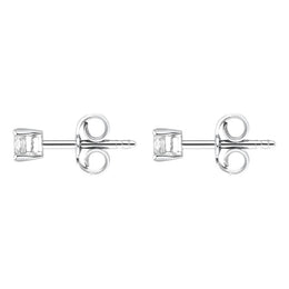 18ct White Gold 0.26ct Diamond Claw Set Solitaire Stud Earrings FEU-2217