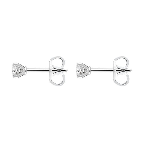 18ct White Gold 0.30ct Diamond Claw Set Solitaire Stud Earrings BLC-186