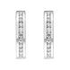 18ct White Gold 0.30ct Diamond Half Eternity Hoop Earrings FEU-055