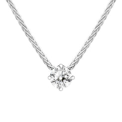 18ct White Gold 0.31ct Diamond Brilliant Cut Solitaire Necklace BLC-191