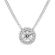 18ct White Gold 0.33ct Brilliant Cut Diamond Pave Round Necklace BLC-195