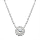 18ct White Gold 0.36ct Diamond Claw and Pave Set Round Necklace BLC-048