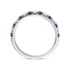 18ct White Gold 0.37ct Sapphire Diamond Half Eternity Ring, FEU-1758.