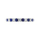 18ct White Gold 0.37ct Sapphire Diamond Half Eternity Ring, FEU-1758.