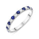 18ct White Gold 0.37ct Sapphire Diamond Half Eternity Ring, FEU-1758.