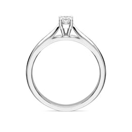 18ct White Gold 0.38ct Diamond Claw Set Solitaire Ring R559