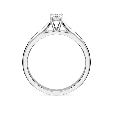 18ct White Gold 0.38ct Diamond Claw Set Solitaire Ring R559