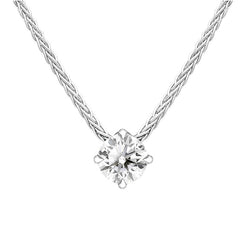 18ct White Gold 0.40ct Diamond Brilliant Cut Solitaire Necklace BLC-192