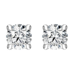 18ct White Gold 0.40ct Diamond Claw Set Solitaire Stud Earrings BLC-187