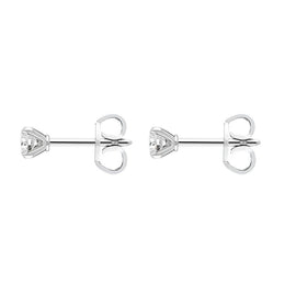 18ct White Gold 0.40ct Diamond Claw Set Solitaire Stud Earrings BLC-187