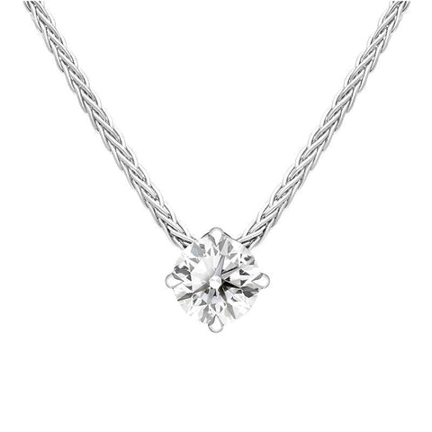 18ct White Gold 0.40ct Diamond Solitaire Pendant