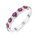 18ct White Gold 0.48ct Ruby Diamond Half Eternity Wave Ring FEU-2284