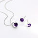 18ct White Gold 0.50ct Amethyst Round Necklace, FEU-1999.