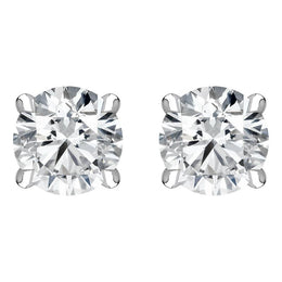 18ct White Gold 0.50ct Brilliant Cut Diamond Solitaire Stud Earrings BLC-236