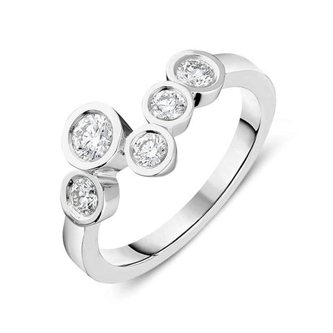 18ct White Gold 0.51ct Diamond Bubble Ring BLC-123