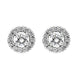 18ct White Gold 0.55ct Diamond Round Cluster Stud Earrings BLC-226