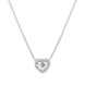 18ct White Gold 0.56ct Diamond Pave Heart Necklace BLC-198