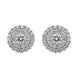 18ct White Gold 0.56ct Diamond Round Cluster Stud Earrings E2569