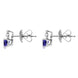 18ct White Gold 0.71ct Tanzanite Diamond Triangle Stud Earrings TS1061E