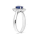 18ct White Gold 0.98ct Sapphire 0.40ct Diamond Flower Cluster Ring FEU-1687