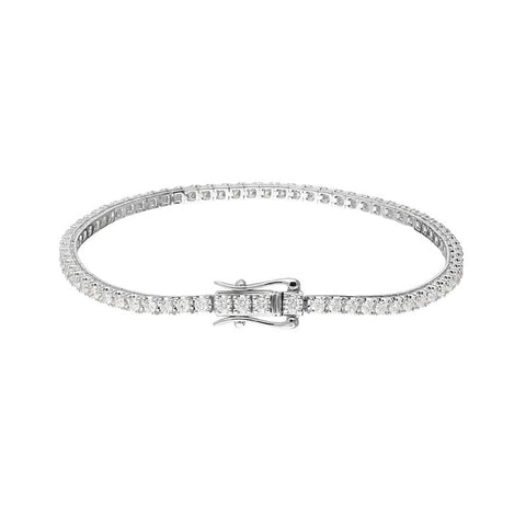 18ct White Gold 2.13ct Diamond Tennis Bracelet FEU-1213