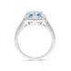 18ct White Gold 2.37ct Aquamarine 0.36ct Diamond Cushion Cut Ring FEU-2282