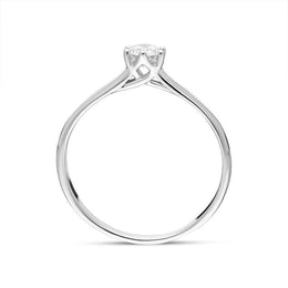 18ct White Gold Brilliant Cut 0.26ct Diamond Trelis Set Solitaire Ring BLC-201