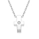 18ct White Gold Diamond Cross Necklace, RS6