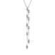 18ct White Gold Diamond Double Drop Necklace, RS11