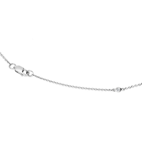 18ct White Gold Diamond Long Necklet N1023