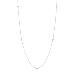 18ct White Gold Diamond Long Necklet N1023