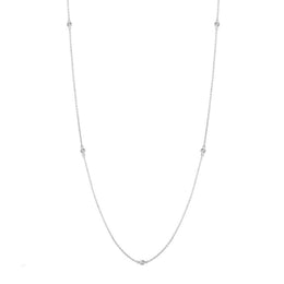 18ct White Gold Diamond Long Necklet N1023