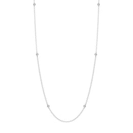 18ct White Gold Diamond Long Necklet N1026