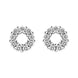 18ct White Gold Diamond Open Circle Stud Earrings, PJW-035