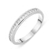 18ct White Gold Diamond Princess Cut Half Eternity Ring, BNN-080.