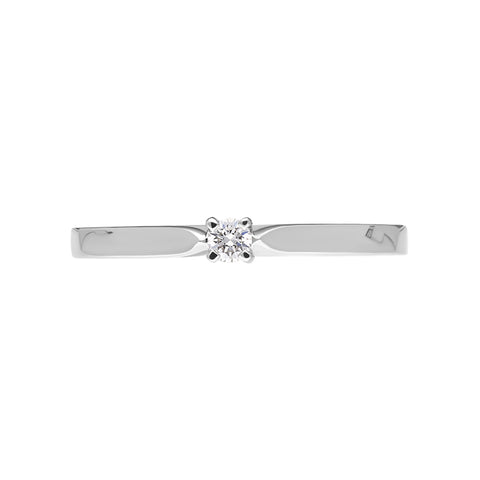 18ct White Gold Diamond Round Brilliant Cut Solitaire Ring, BLC-298_2