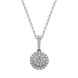 18ct White Gold Diamond Round Cluster Pendant P2826C