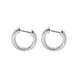 18ct White Gold Diamond Small Hoop Earrings, E00620_1