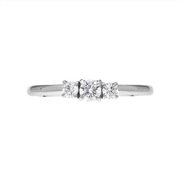 18ct White Gold Diamond Three Stone Ring, BLC-307_2