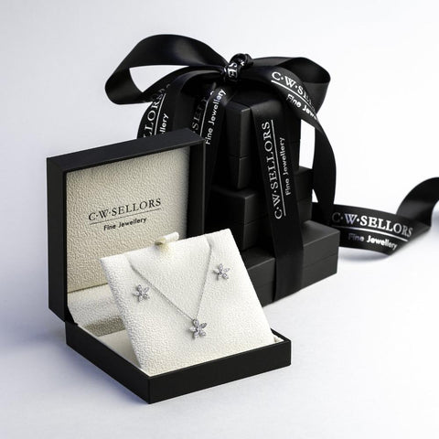 18ct White Gold Diamond Two Piece Gift Set, S146