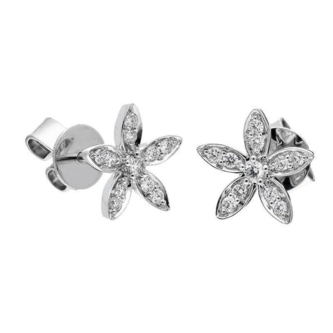 18ct White Gold Diamond Two Piece Gift Set, S146 earrings side