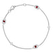 18ct White Gold Ruby Diamond Marquise Bracelet, B1107.