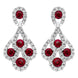 18ct White Gold Ruby and Diamond Peacock Earrings, HBM-130