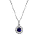 18ct White Gold Sapphire Diamond Two Piece Gift Set, S148 pendant