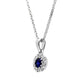 18ct White Gold Sapphire Diamond Two Piece Gift Set, S148 pendant side