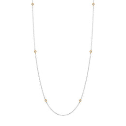 18ct White and Rose Gold Diamond Long Necklet N1027