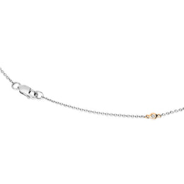 18ct White and Rose Gold Diamond Necklet N1018