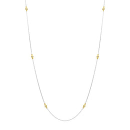 18ct White and Yellow Gold Diamond Necklet N1019